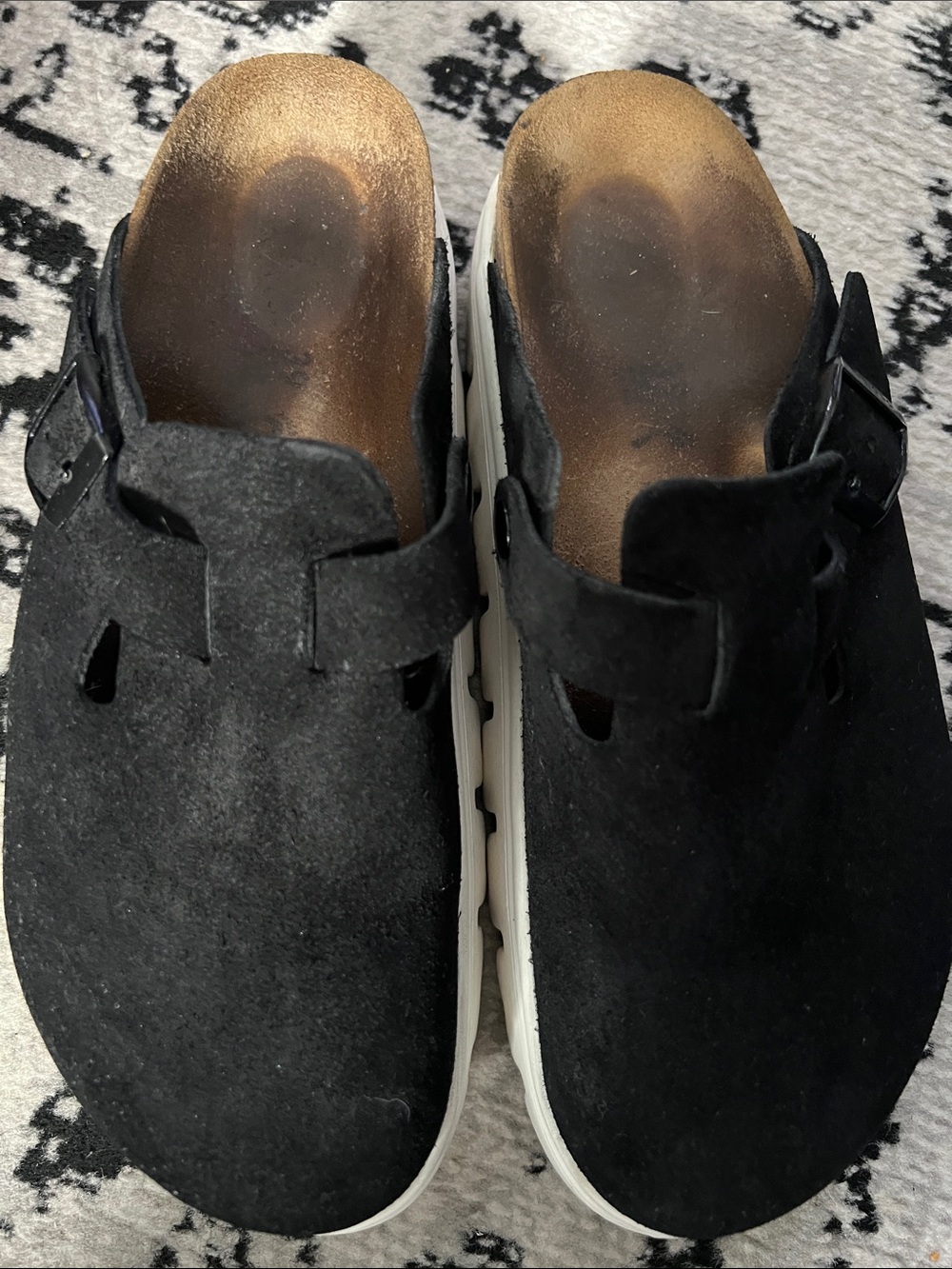 Papillio Black Suede Slip-On Clogs - Picture 8 of 8